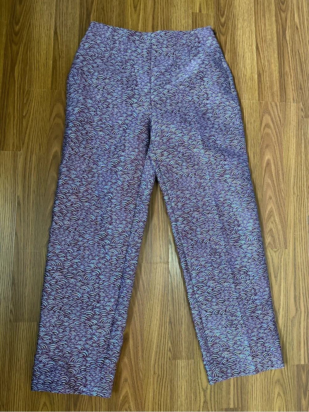 Kate Spade Party Bubbles Jacquard High Rise Straight Leg Preppy Twee Pants 2